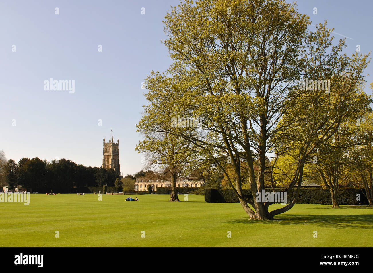 Abbey Grounds and St. John Baptist Church, Cirencester, Gloucestershire, England, UK Stock Photo