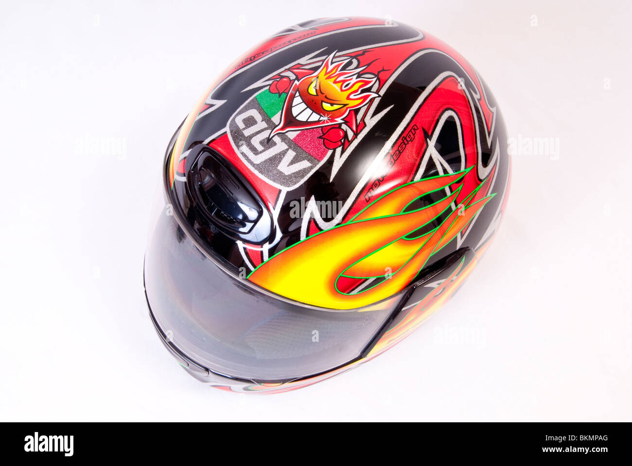 Motorcycle Crash Helmet Stock Photo Alamy