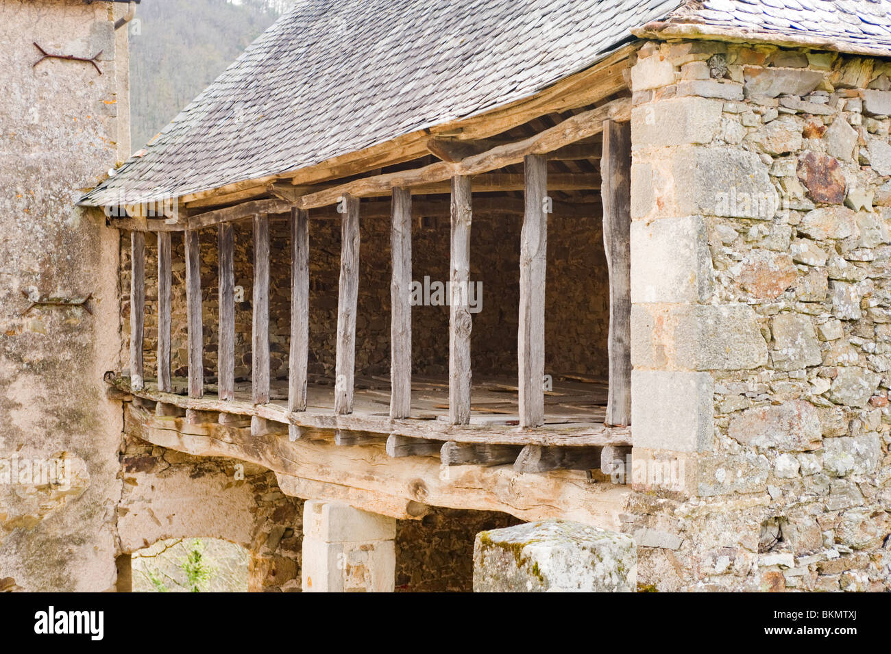 Old Wooden Brown Doors of Stone Barn in French Provence Stock Image - Image  of door, background: 120370829