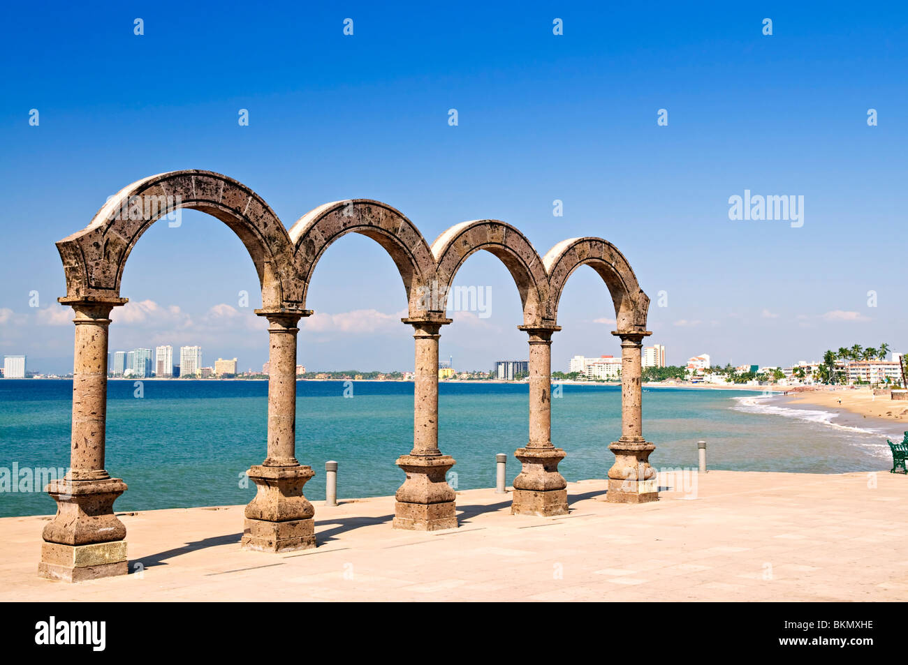 Los Arcos Amphitheater at Pacific ocean in Puerto Vallarta, Mexico Stock Photo