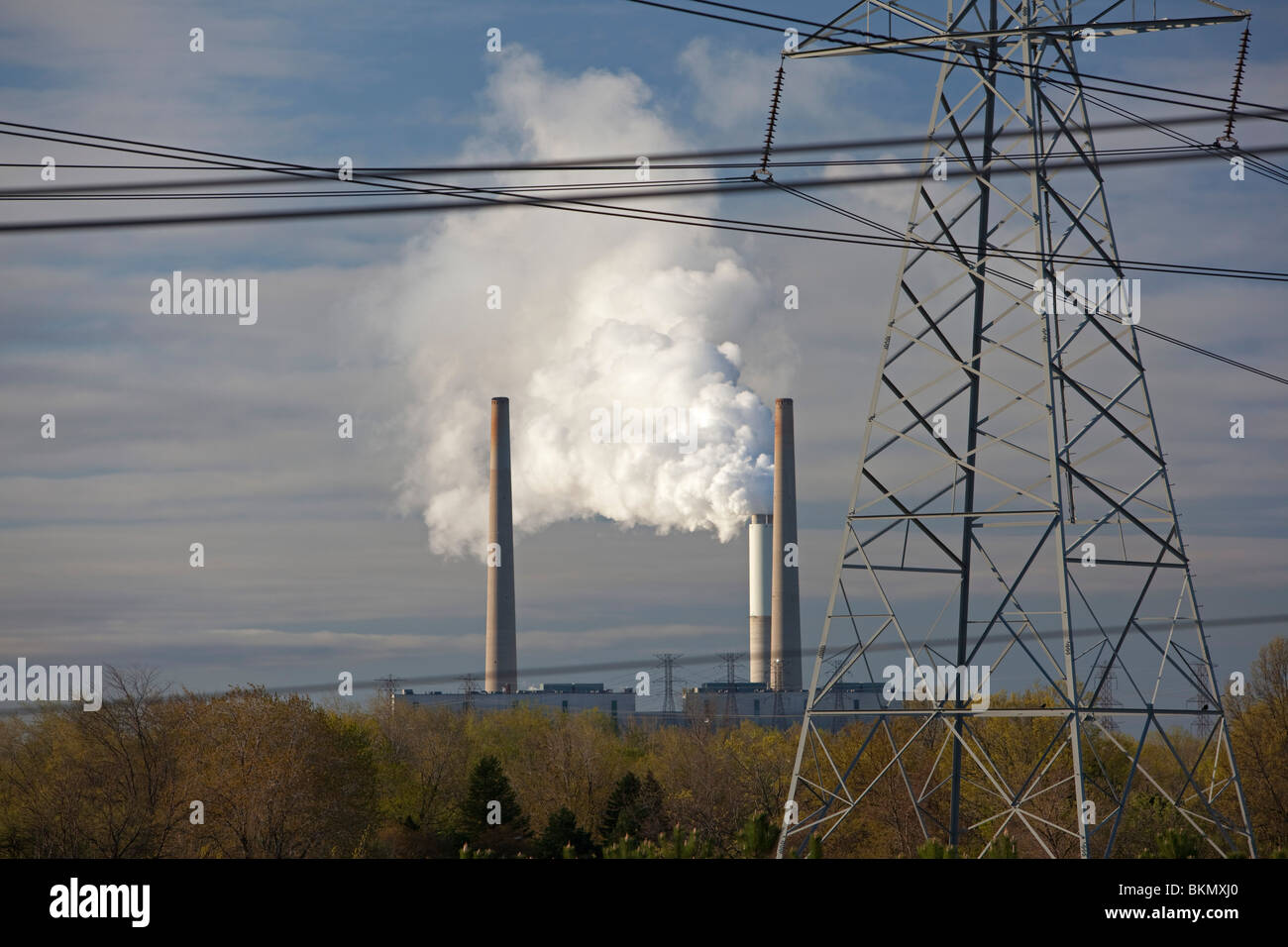 Monroe, Michigan A coalfired power plant operated by