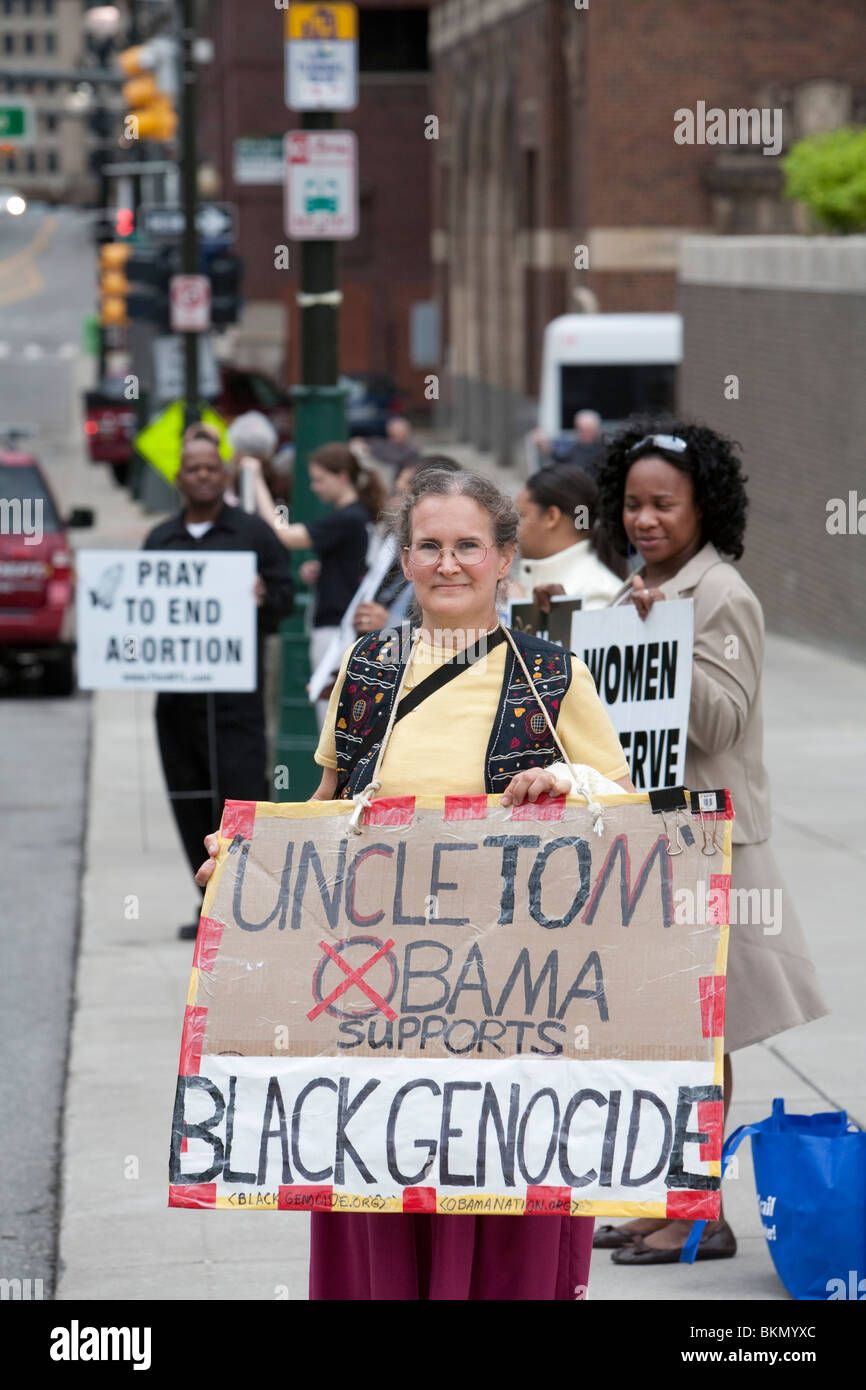 Anti-Abortion Demonstrators Stock Photo
