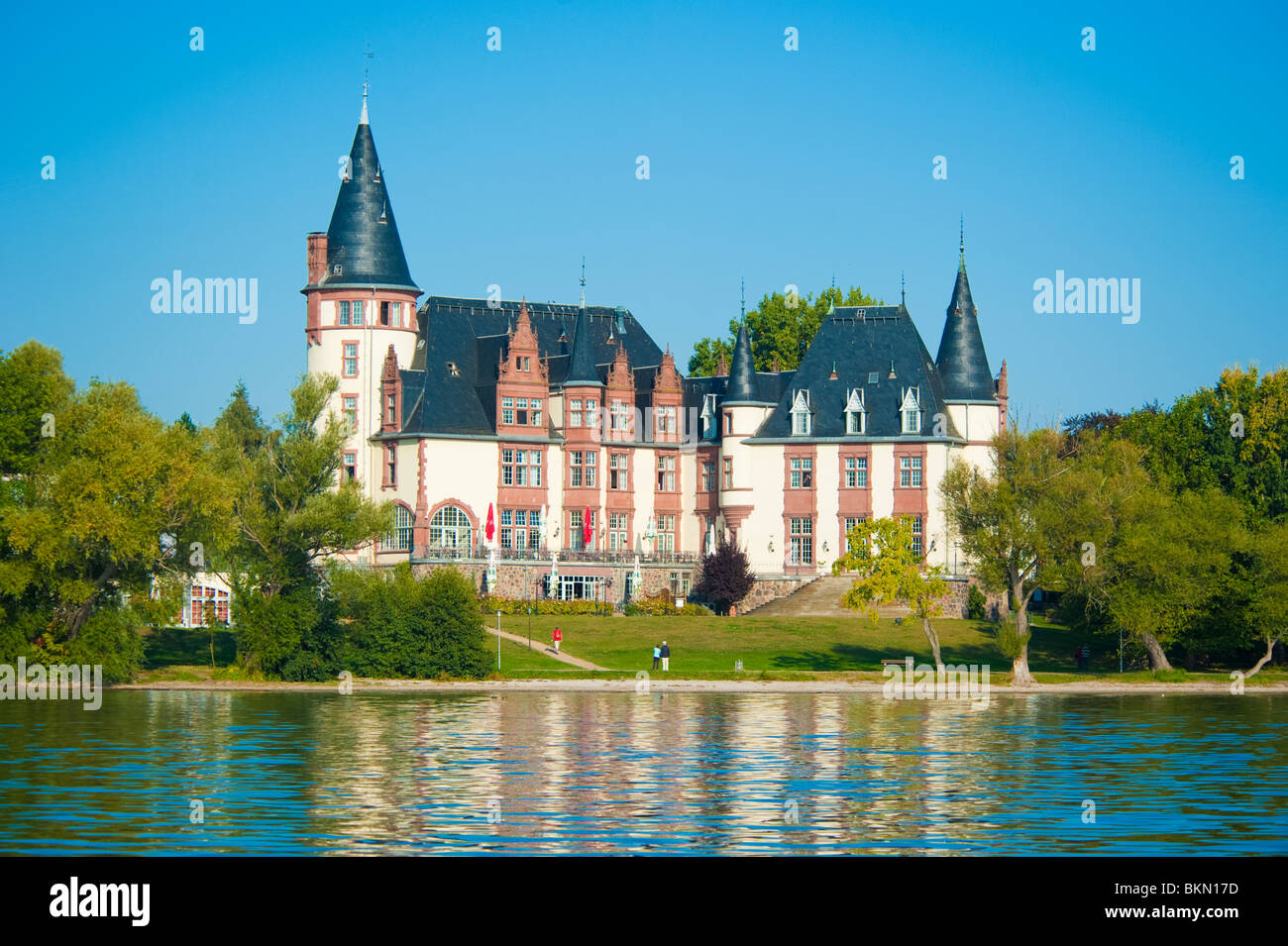 Klink Castle, Mueritz, Mecklenburg Western-Pomerania, Germany Stock Photo