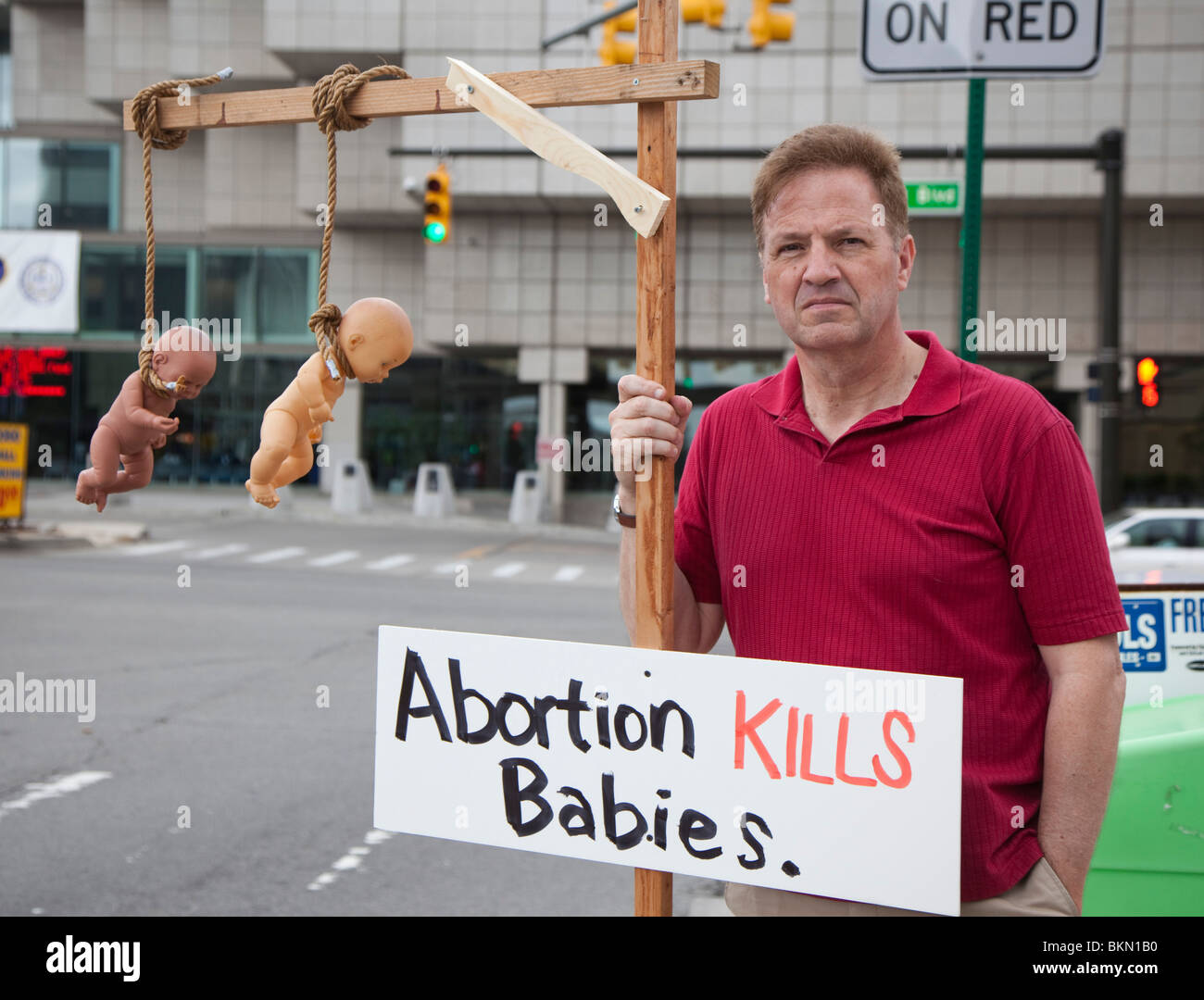 Anti-Abortion Demonstrators Stock Photo