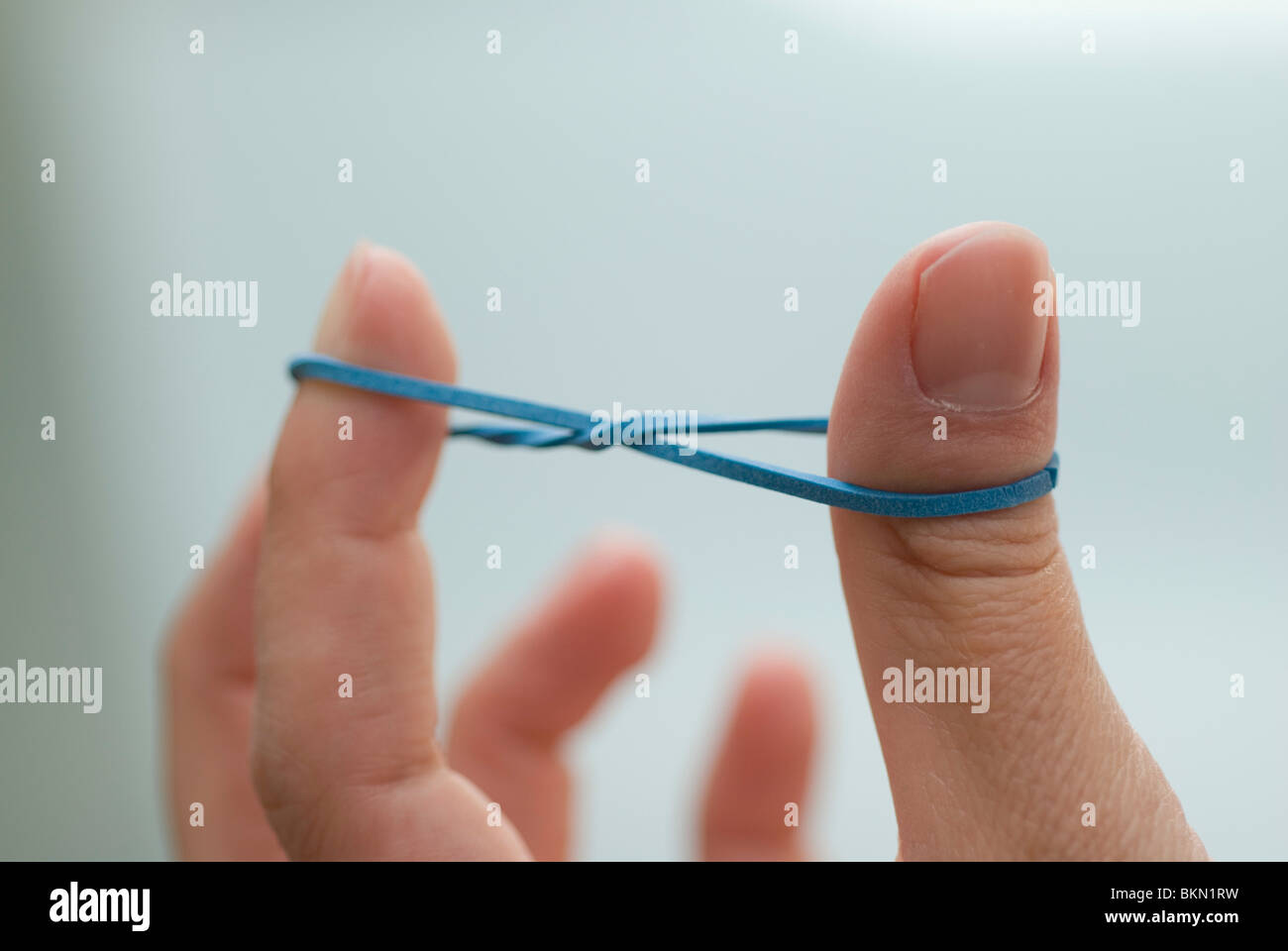 Stretching a Rubber Band Elastic To its , Stock Video