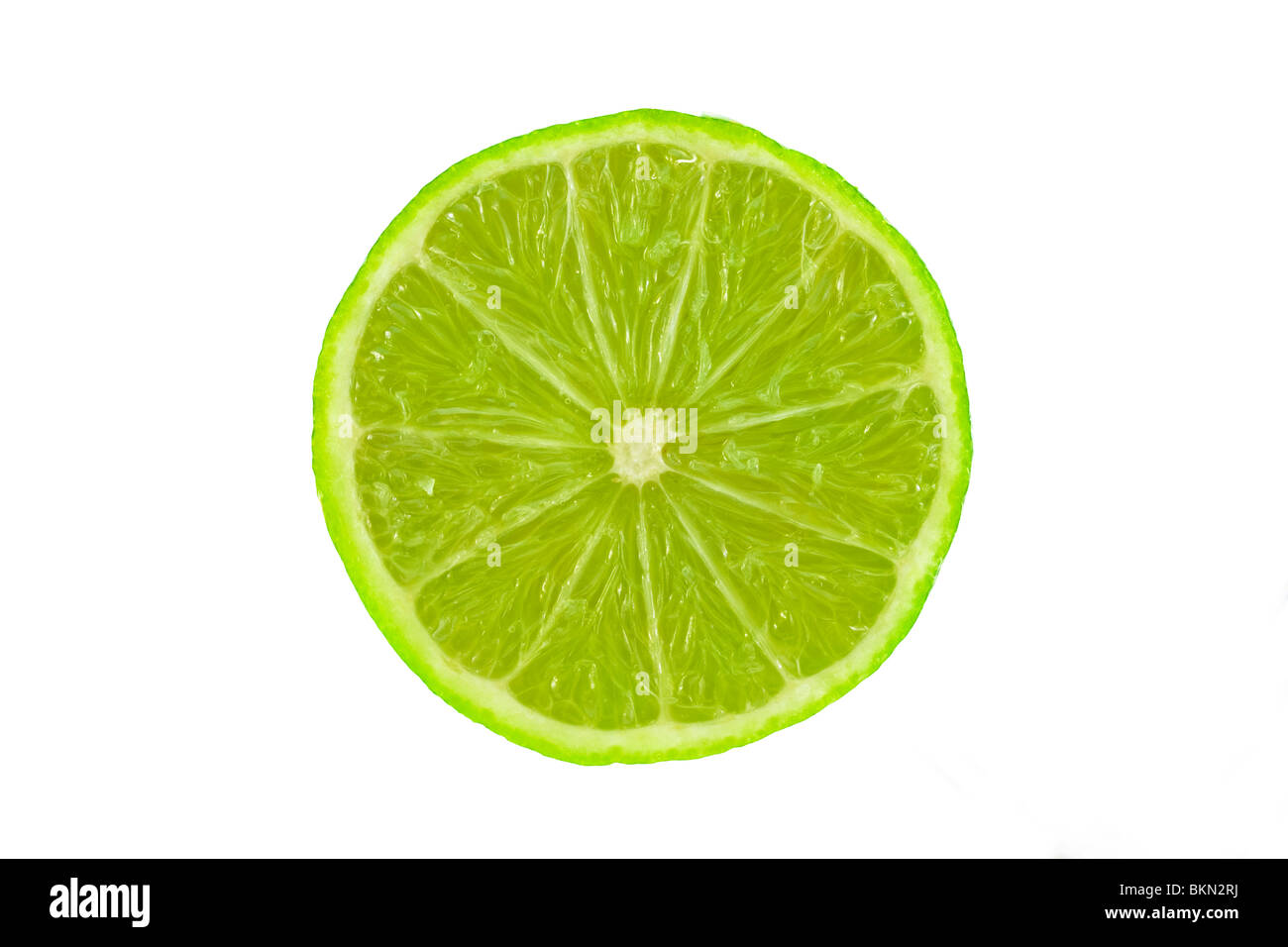 slice of lime isolated on a white background Stock Photo