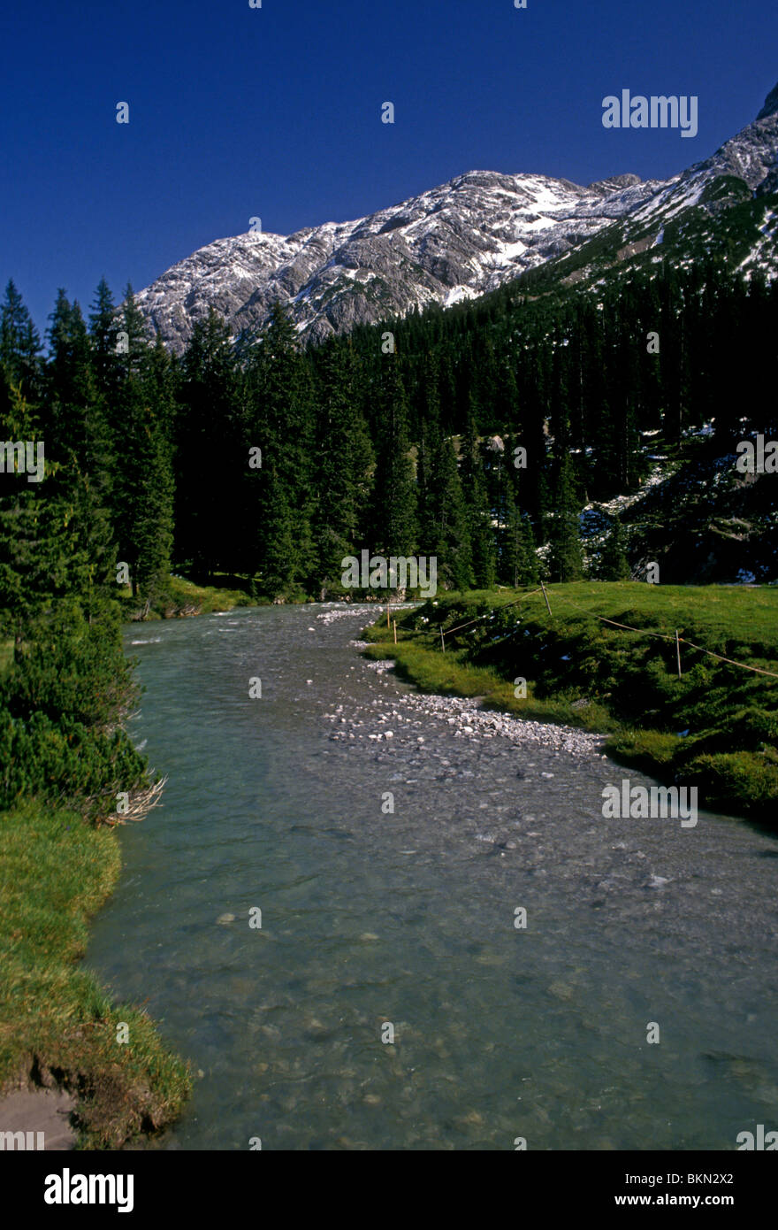 Lech River, Zug Valley, town of Lech am Arlberg, Lech am Arlberg