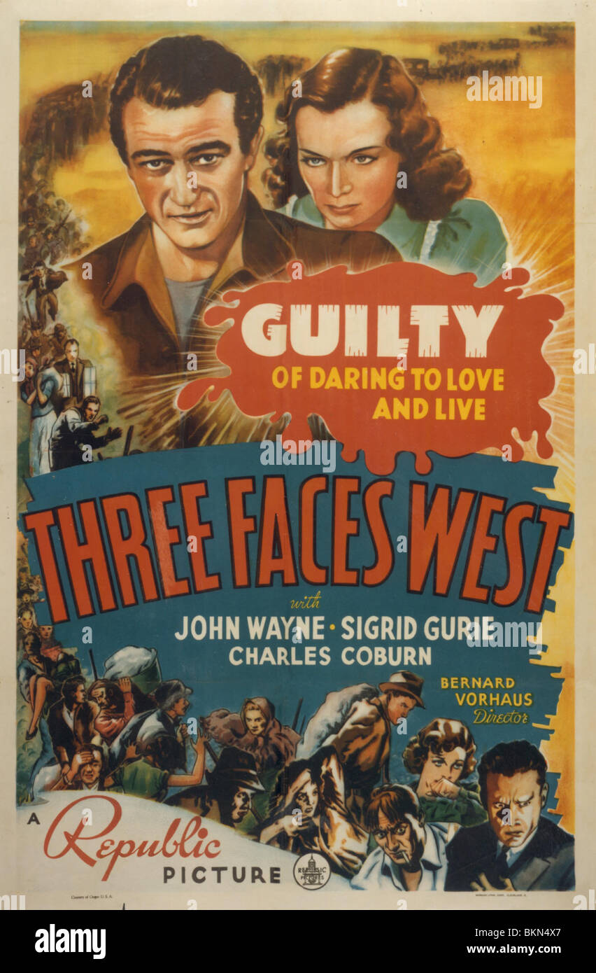 THREE FACES WEST (1940) POSTER TWES 001CP Stock Photo - Alamy