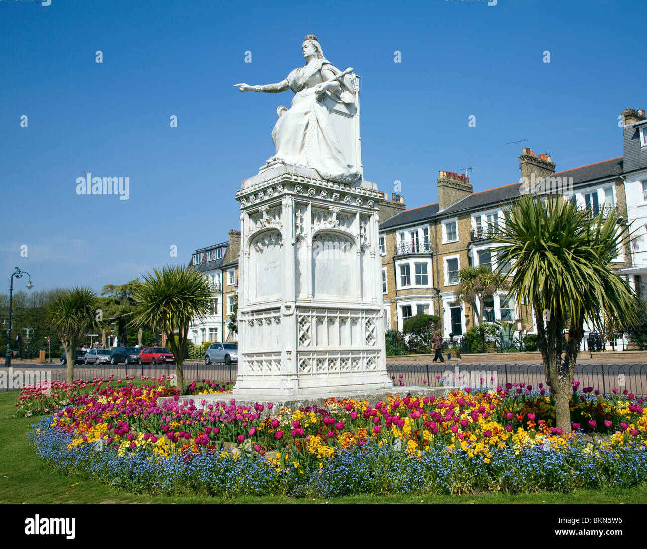 Queen Victoria statue, Clifftown Parade, Southend, Essex Stock Photo