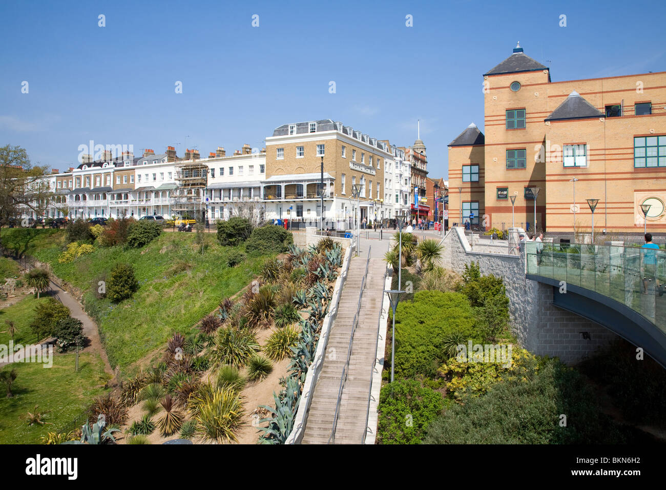 Steps to royal terrace with cliff garden hires stock photography and