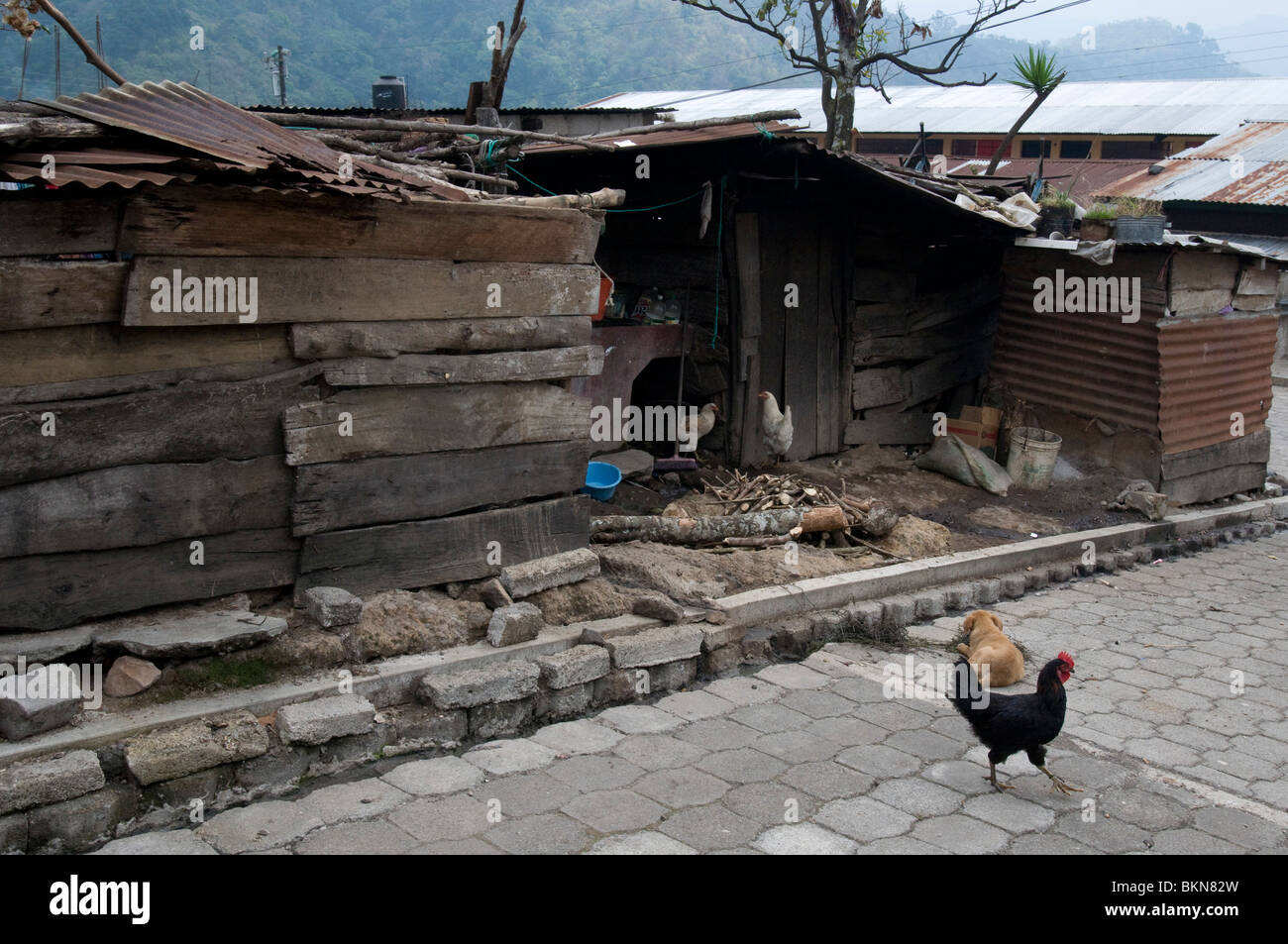 Poor village Solola region Guatemala Stock Photo