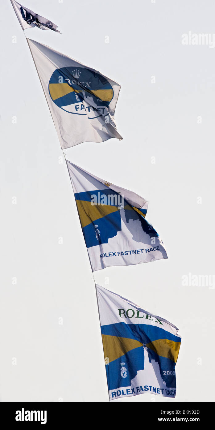 Yacht flags Stock Photo