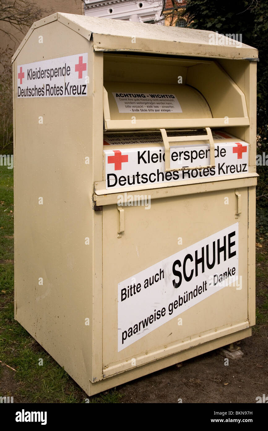 A charity collection box in Germany Stock Photo Alamy