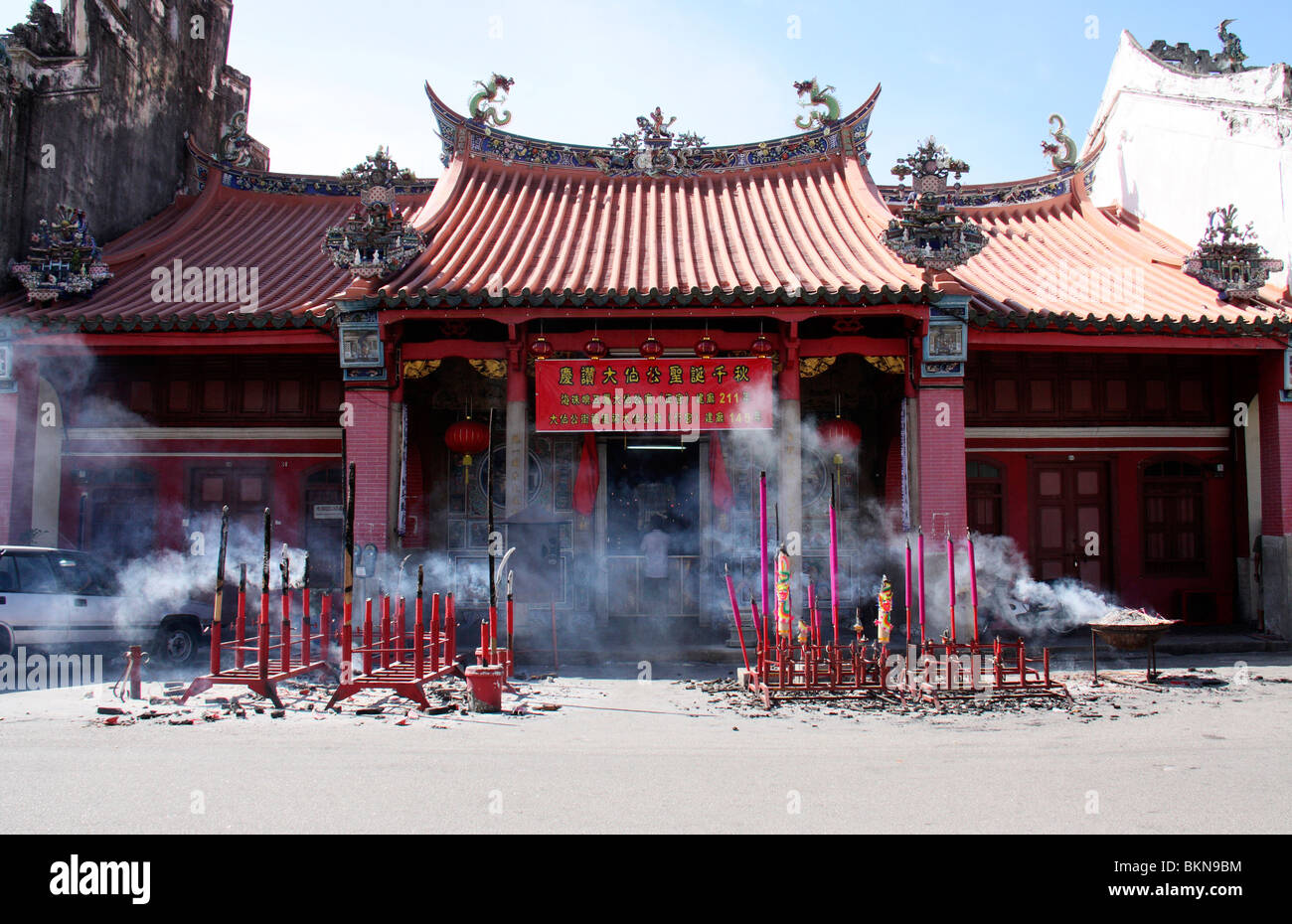 chinese temple in penang during chinese new year,penang,malaysia,asia Stock Photo