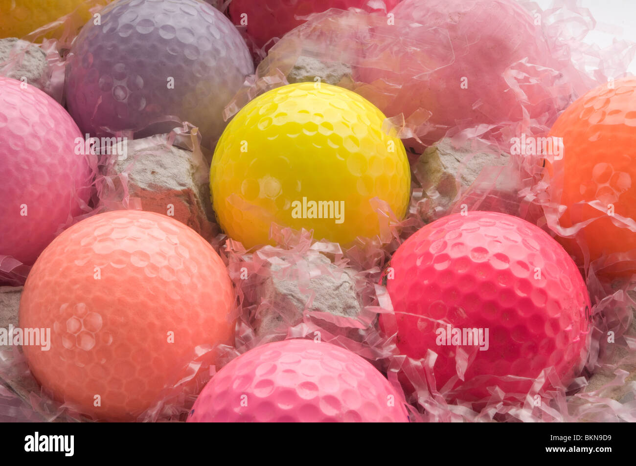 colorful golf balls Stock Photo Alamy