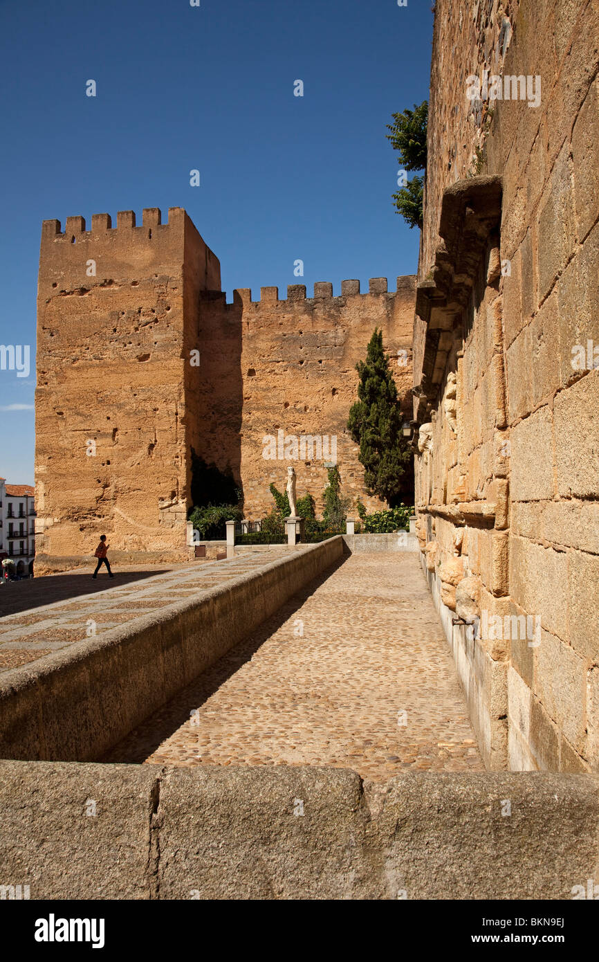 Torre de la Hierba historic center monumental  Caceres Extremadura España Spain Stock Photo