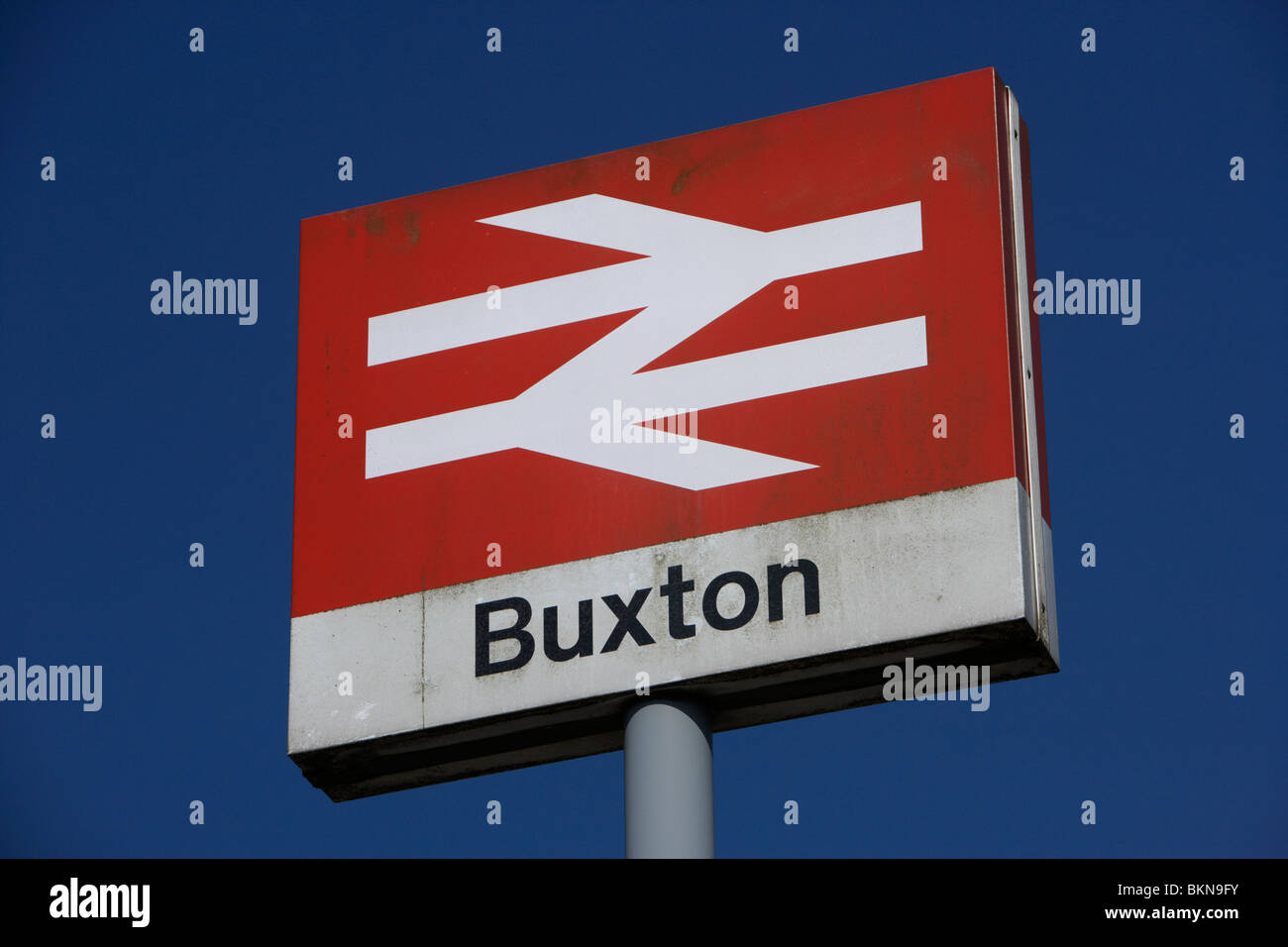 British rail sign at Buxton railway station Derbyshire England UK Stock Photo