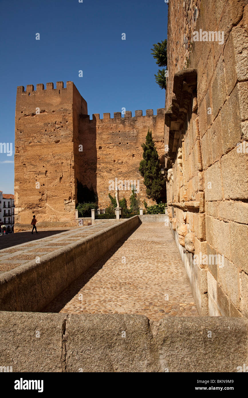 Torre de la Hierba historic center monumental  Caceres Extremadura España Spain Stock Photo