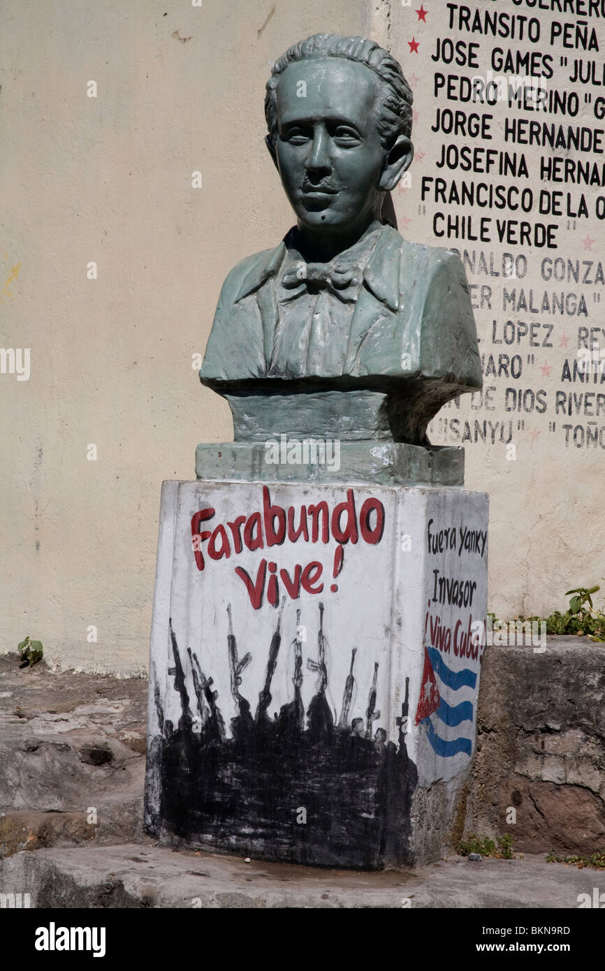 Farabundo Vive statue in Cinquera El Salvador Stock Photo