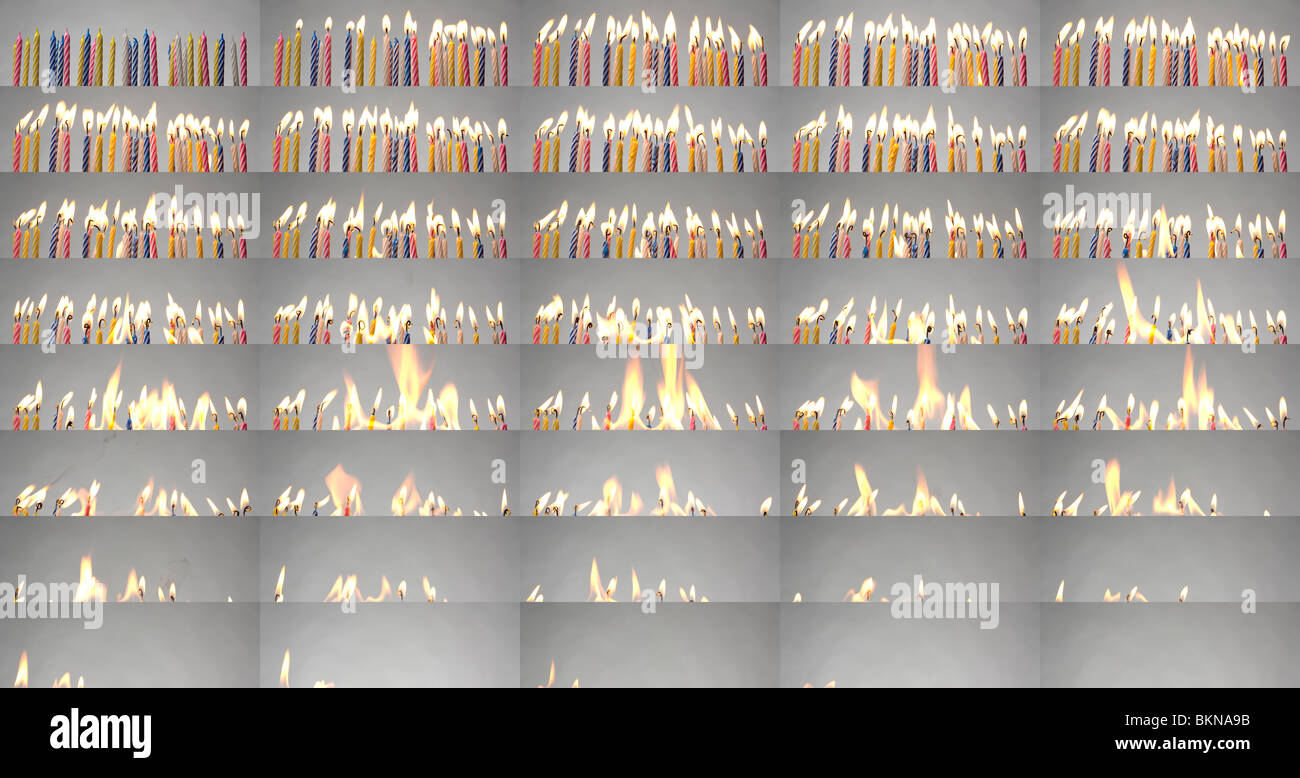 time laps photography of candle burning down Stock Photo Alamy