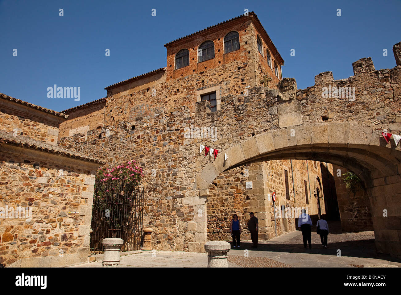 Arco de la Estrella  in historic center of Cáceres, Extremadura, Spain Stock Photo