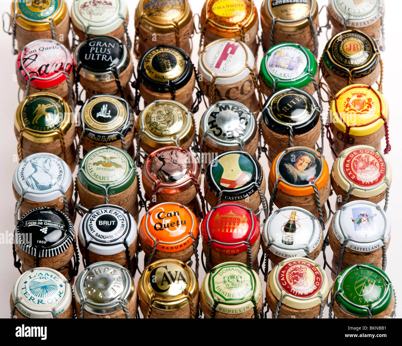 corks of sparkling wines Stock Photo Alamy