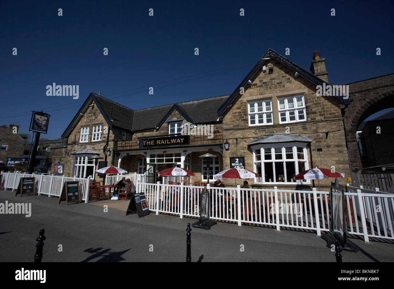 The railway pub Buxton Derbyshire England UK Stock Photo - Alamy