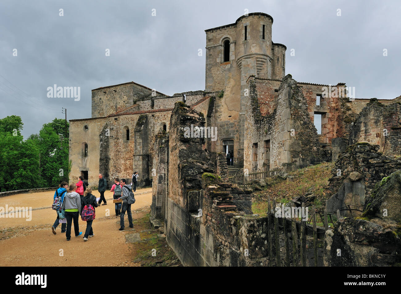 Oradour-sur-Glane where on 10 June 1944 642 inhabitants were massacred by a WW2 German Waffen-SS company, Limousin, France Stock Photo