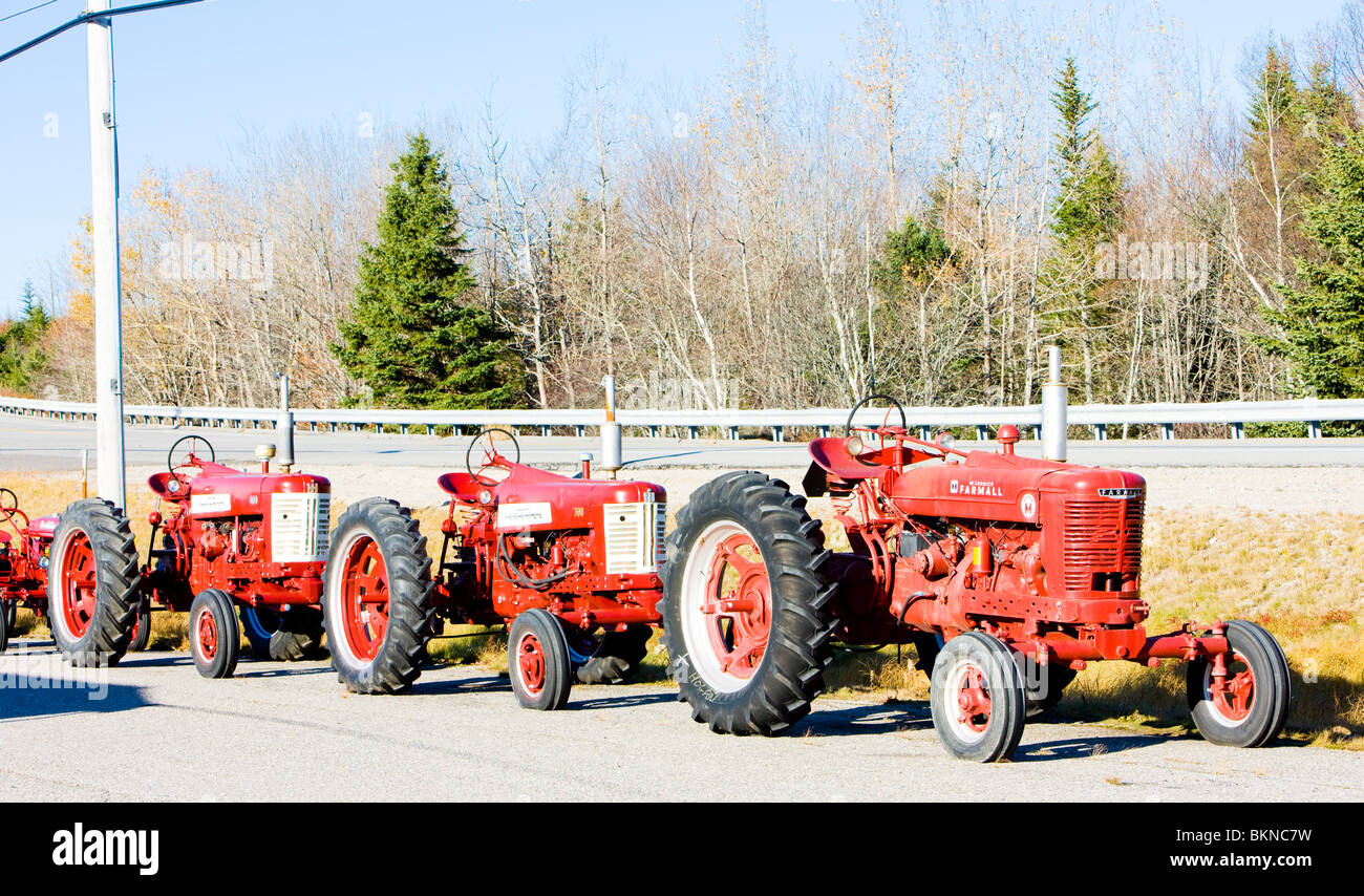 tractors near Jonesboro, Maine, USA Stock Photo