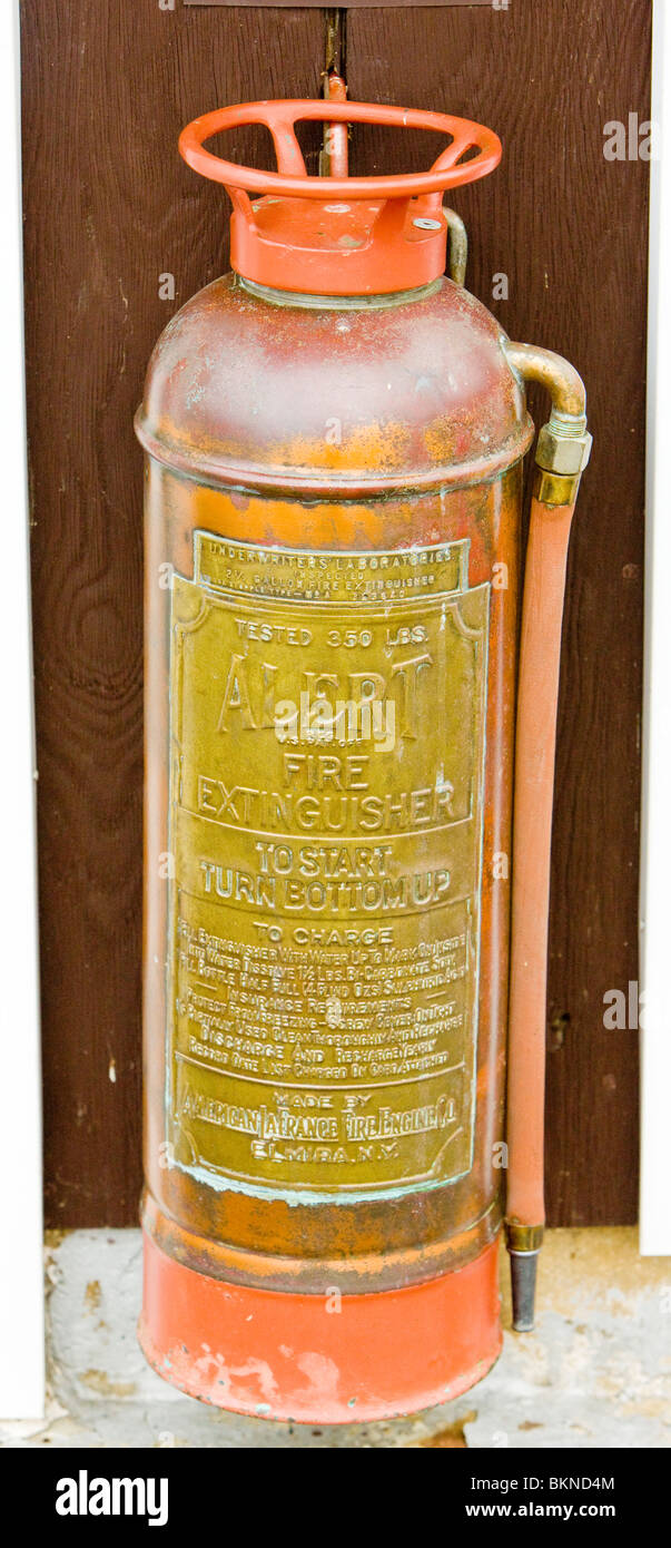 old fire extinguisher, Massachusetts, USA Stock Photo Alamy