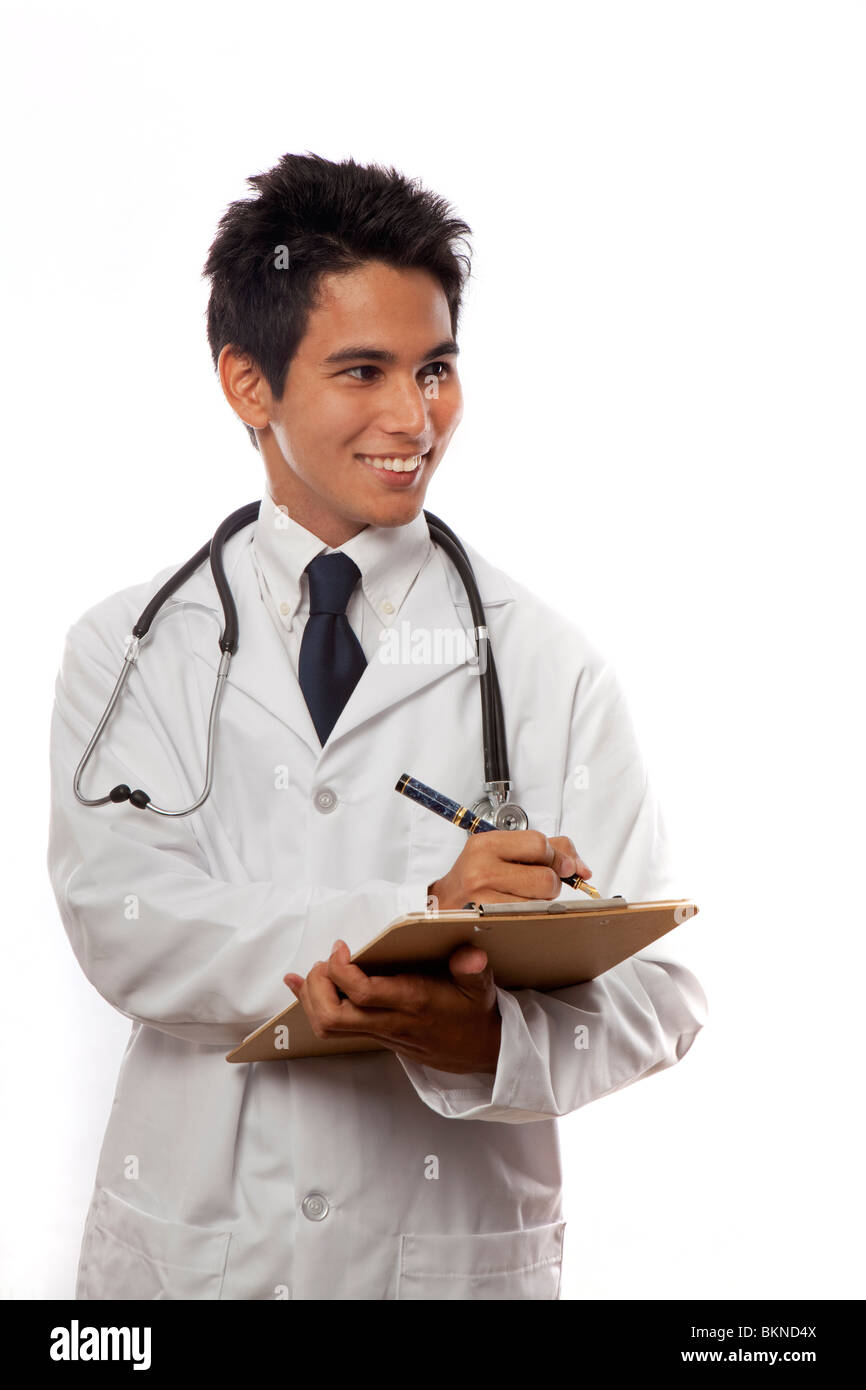 young asian  doctor/medical student/intern in lab coat Stock Photo