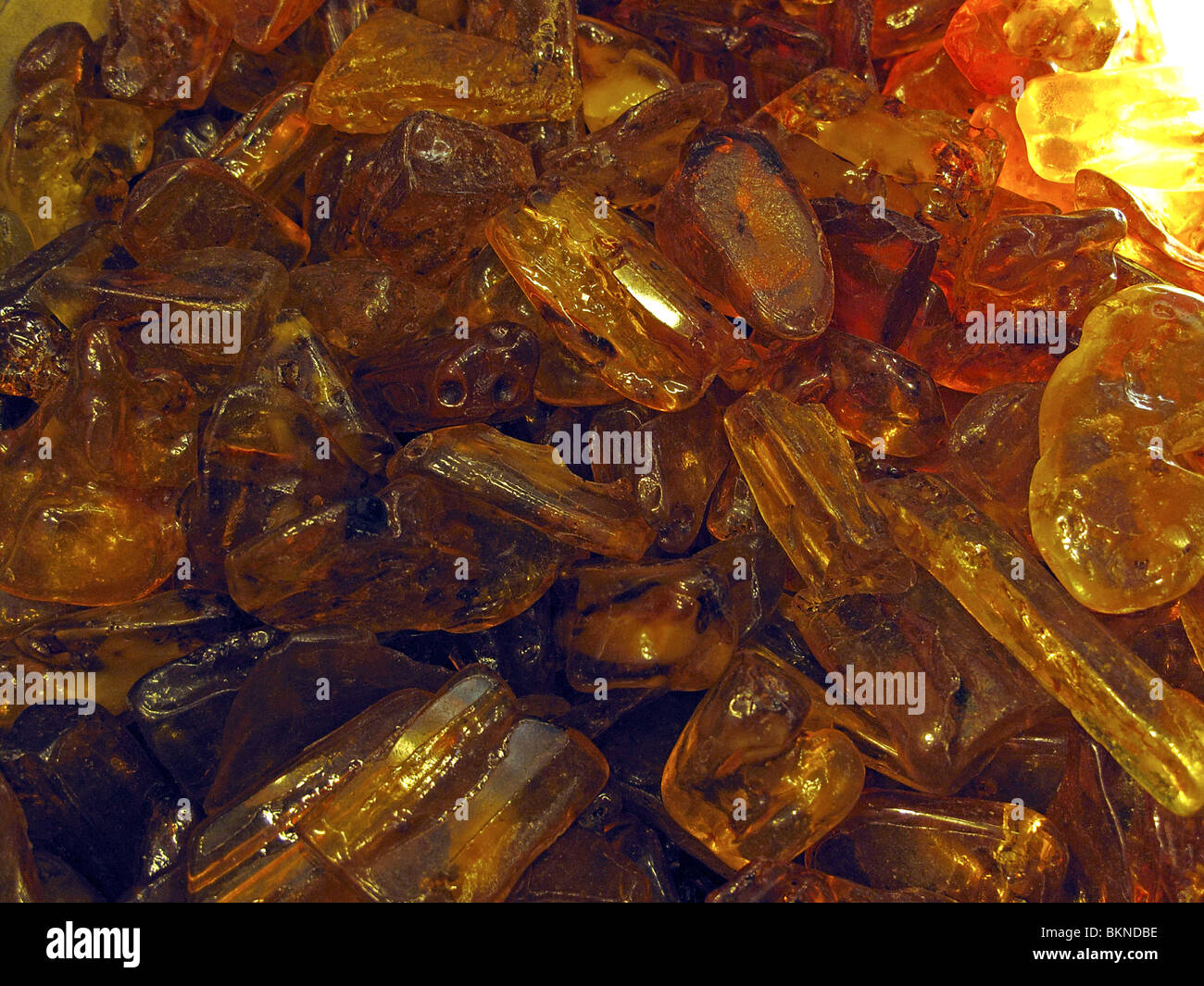 Polished amber stones (fossilized tree resin Stock Photo Alamy