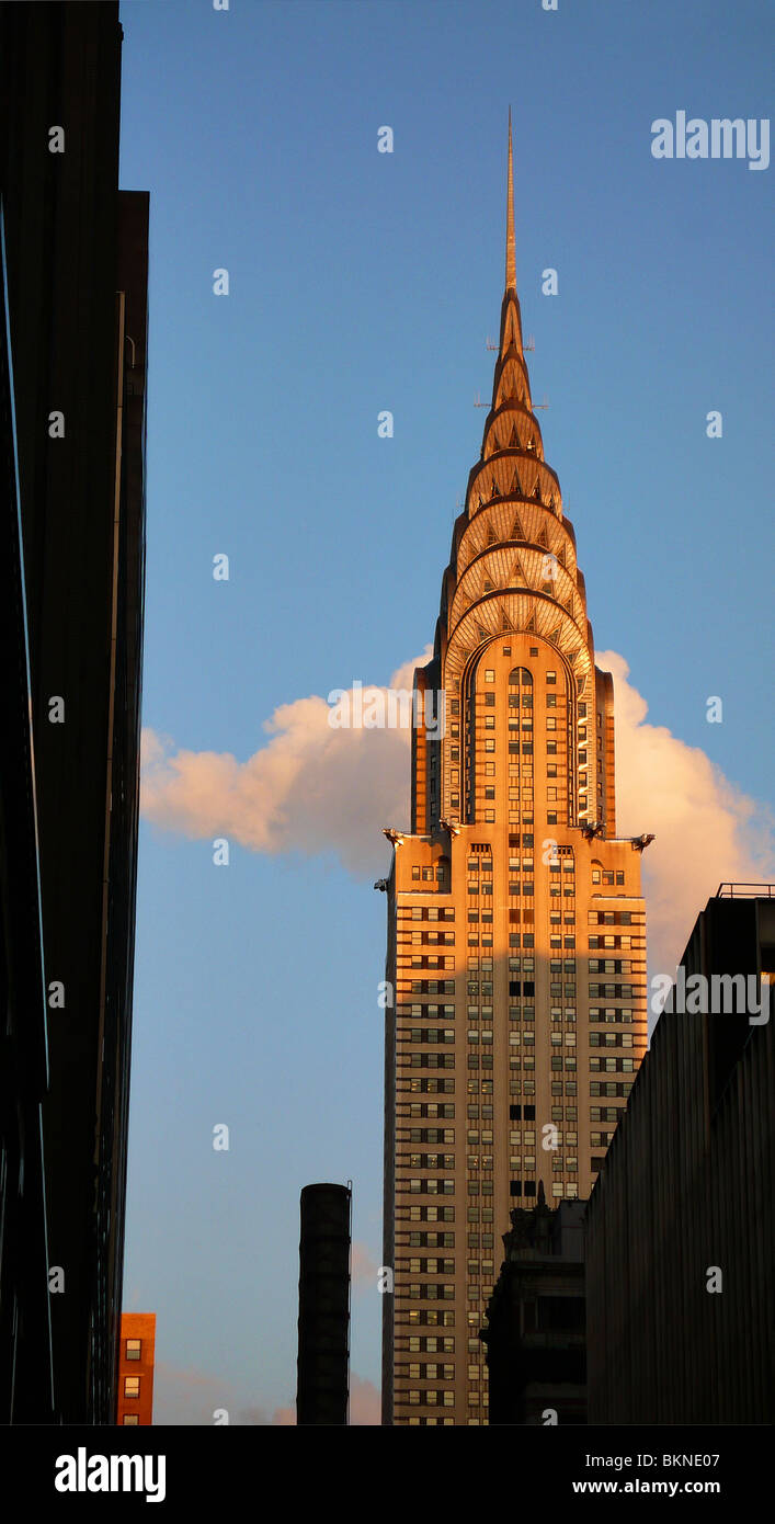Morning sunrise on The Chrysler Building in New York City. Stock Photo