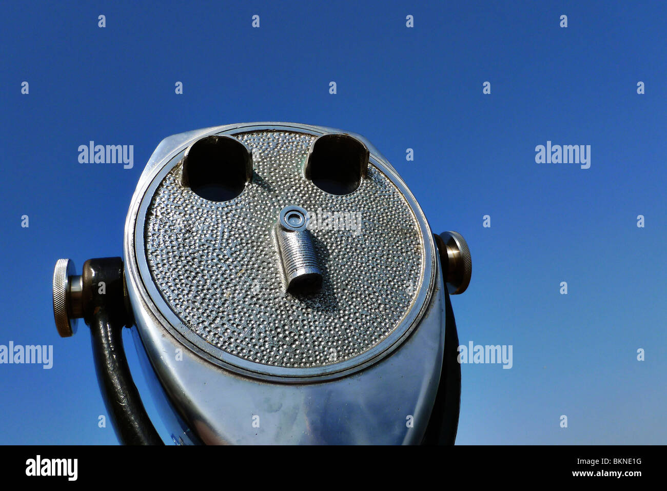 Coin-operated sight-seeing binocular viewer. Stock Photo