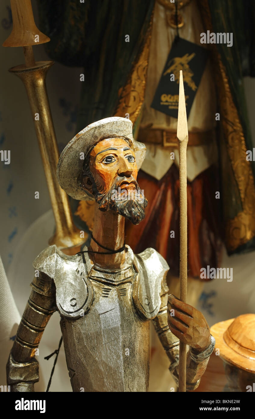 Statue of Don Quixote, souvenir shop in Toledo, Spain Stock Photo Alamy