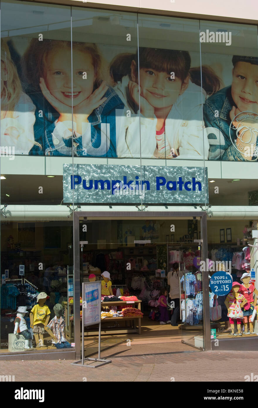 Front Of A Pumpkin Patch Shop Stock Photo
