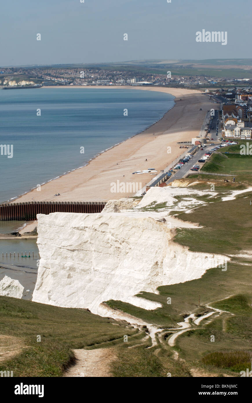 Seaford Town And Beach Viewed From Seaford Head East Sussex England seaford-town-and-beach-viewed-from-seaford-head-east-sussex-england