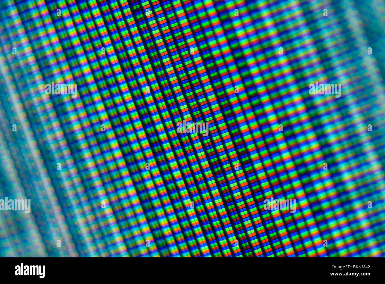 Ultra closeup macro image of very fine pitch RGB LCD pattern from 640 x 480 resolution 3 inch camera rear screen Stock Photo
