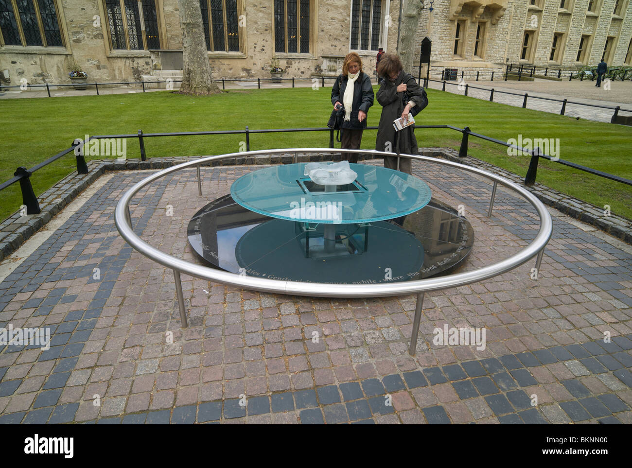 Tower Green at the Tower of London where many famous beheadings took place over the centuries Stock Photo