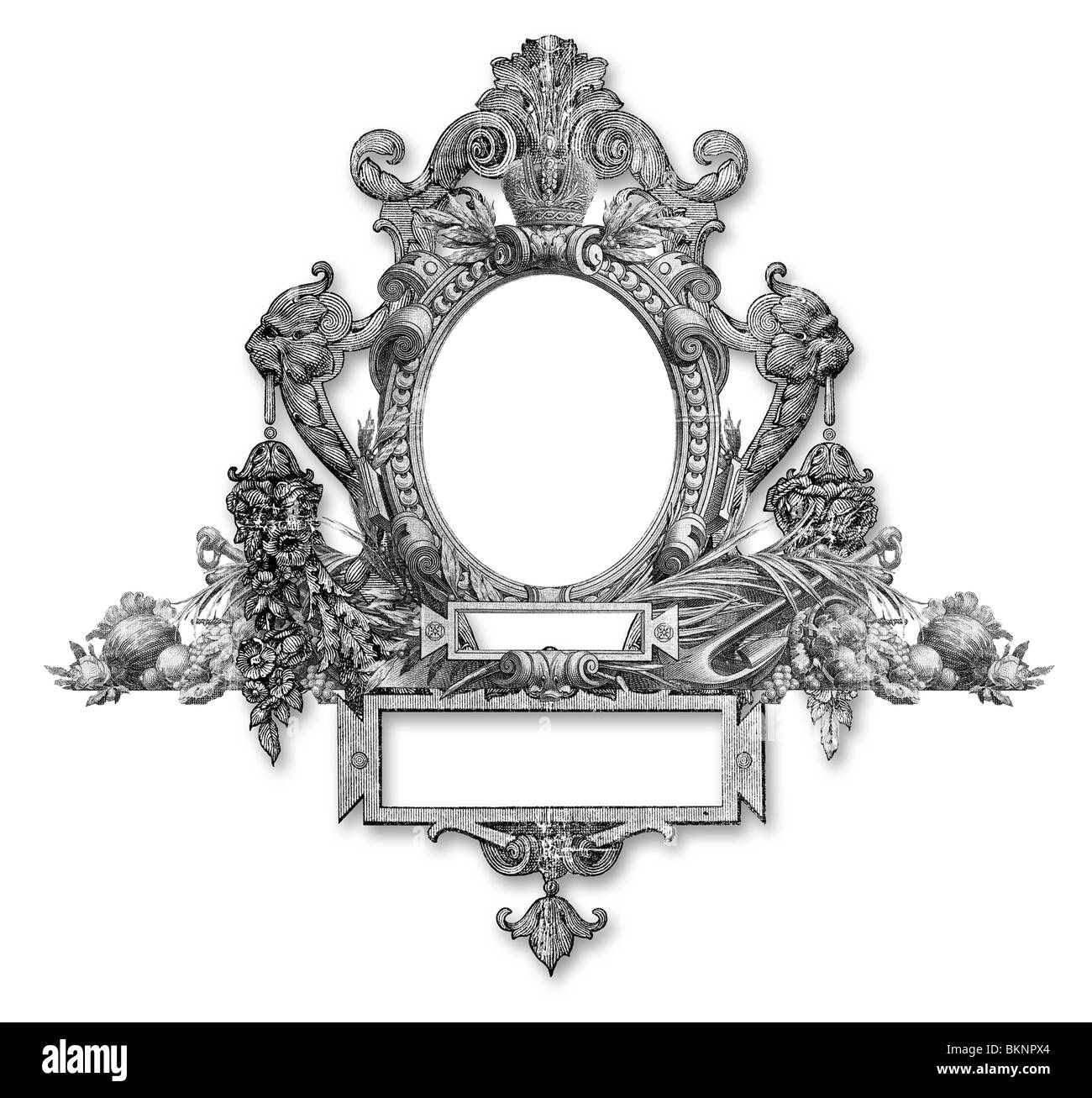 Luxuriously illustrated old colored victorian frame Stock Photo Alamy