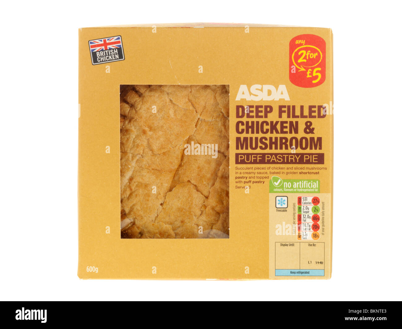 Chicken and Mushroom Pie Stock Photo - Alamy