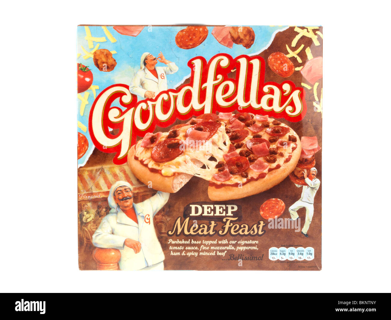 Deep Pan Meat Feast Pizza Stock Photo Alamy