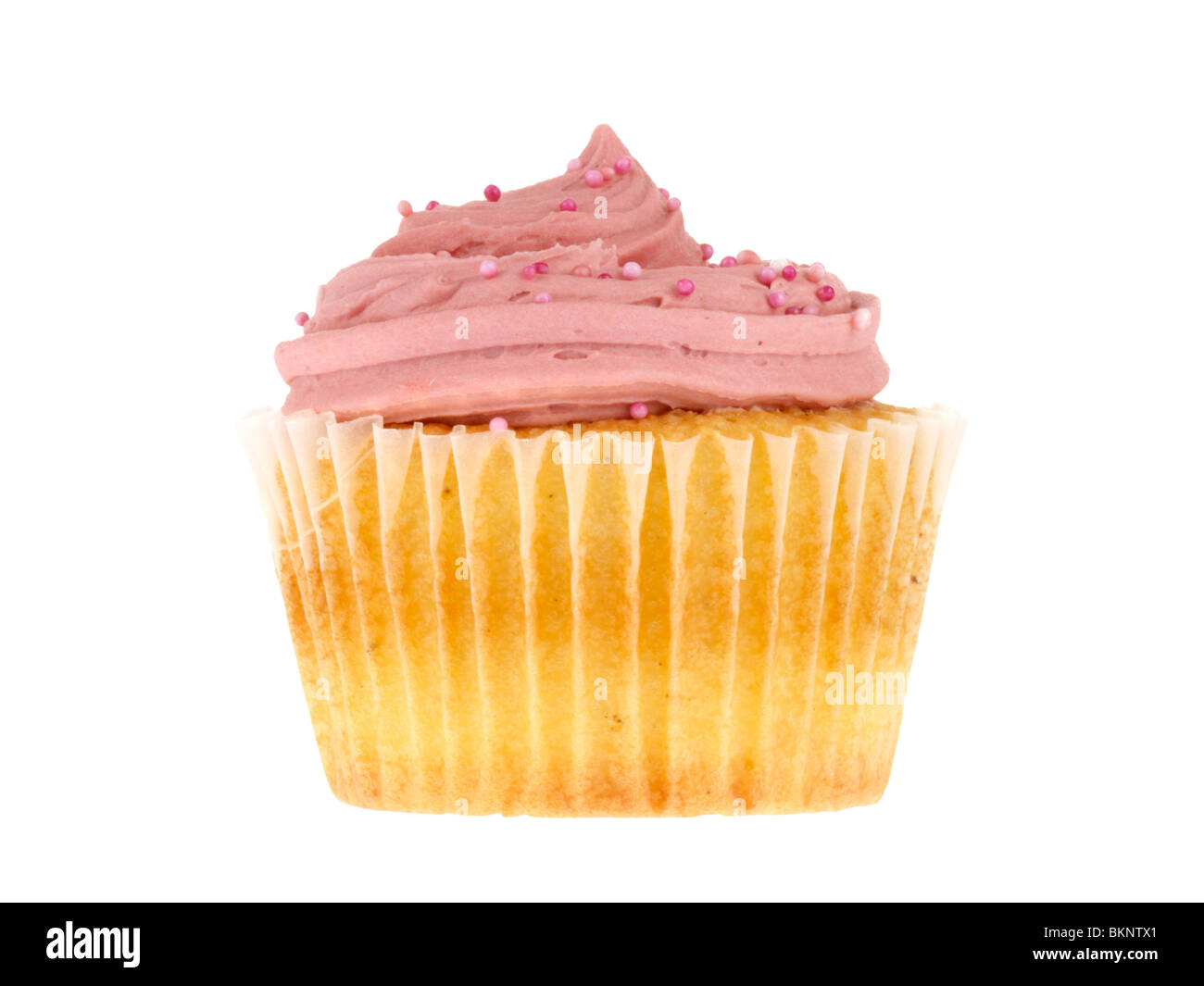 Raspberry and White Chocolate Cake Stock Photo