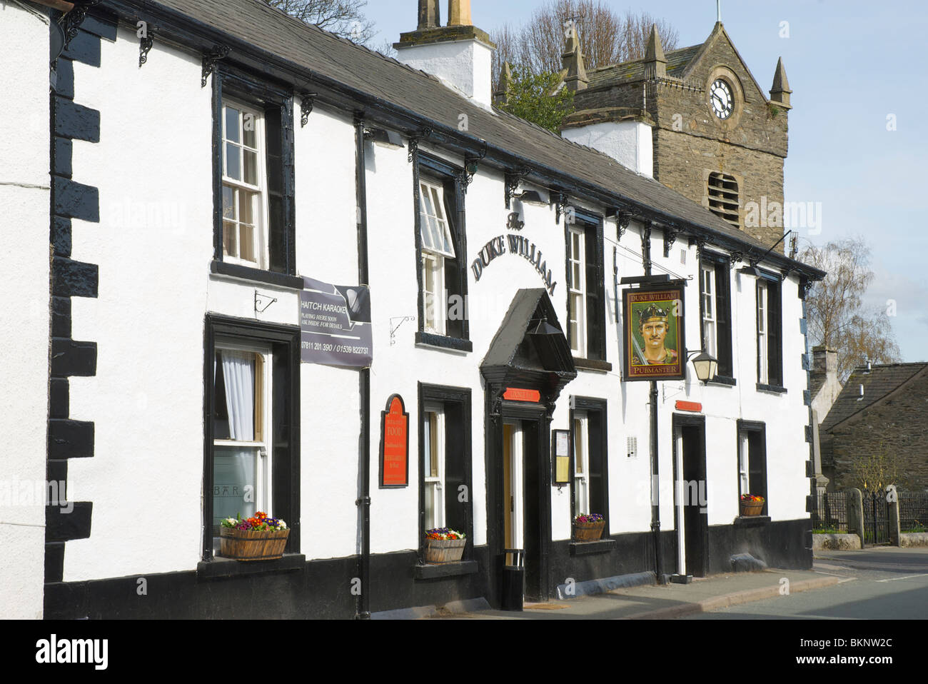 Pub in Staveley, Cumbria, England UK Stock Photo Alamy
