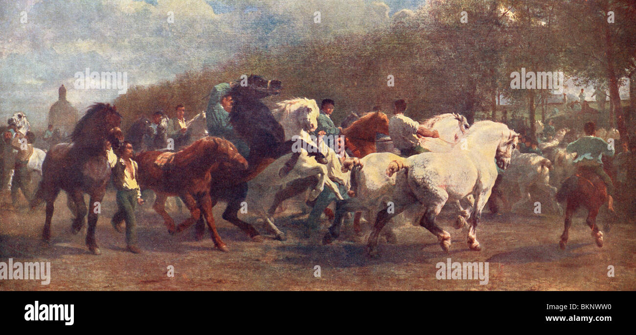 The Horse Fair Stock Photo Alamy