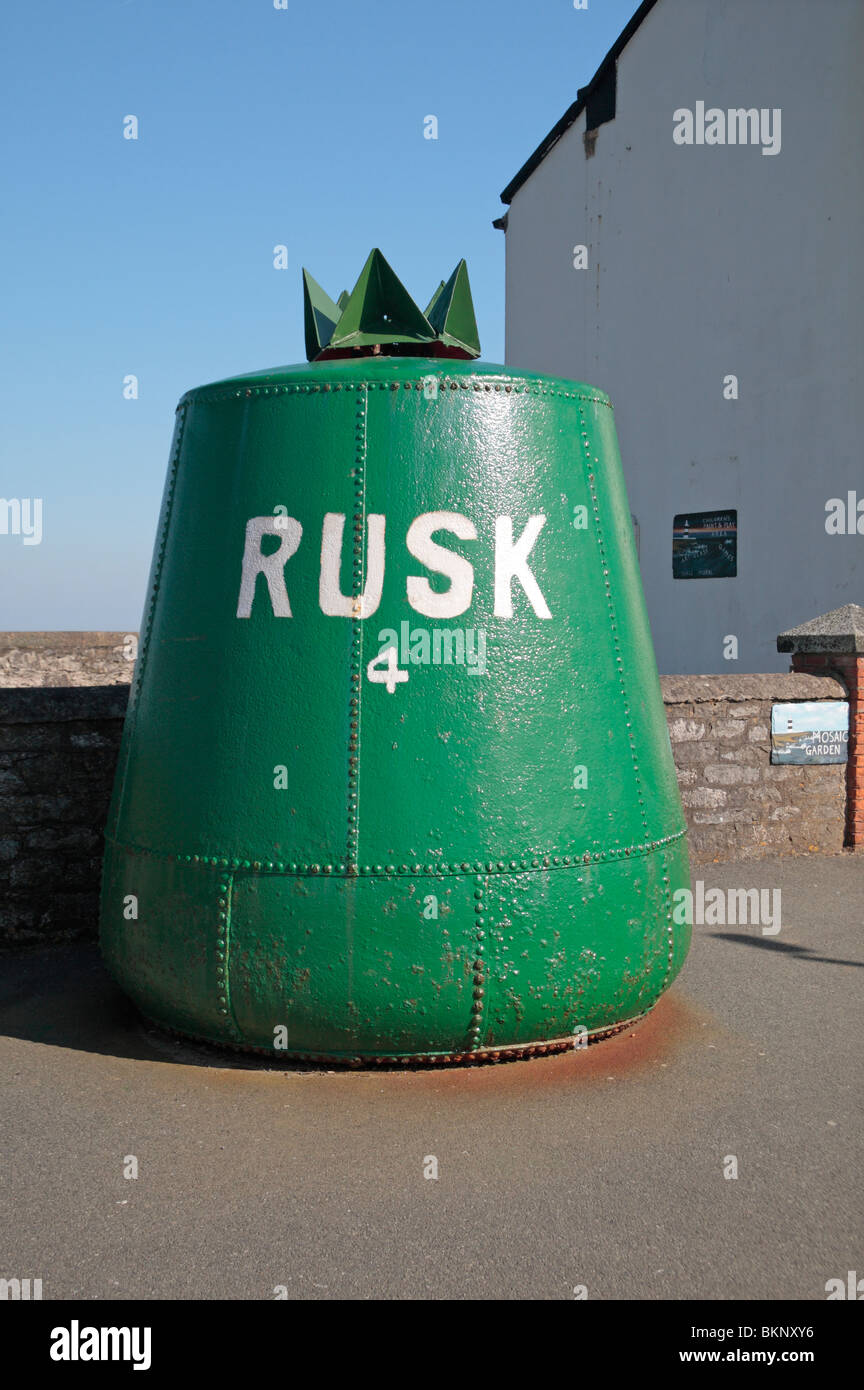 A No 4 Rusk sea buoy on display at the Hook Lighthouse on the Hook ...