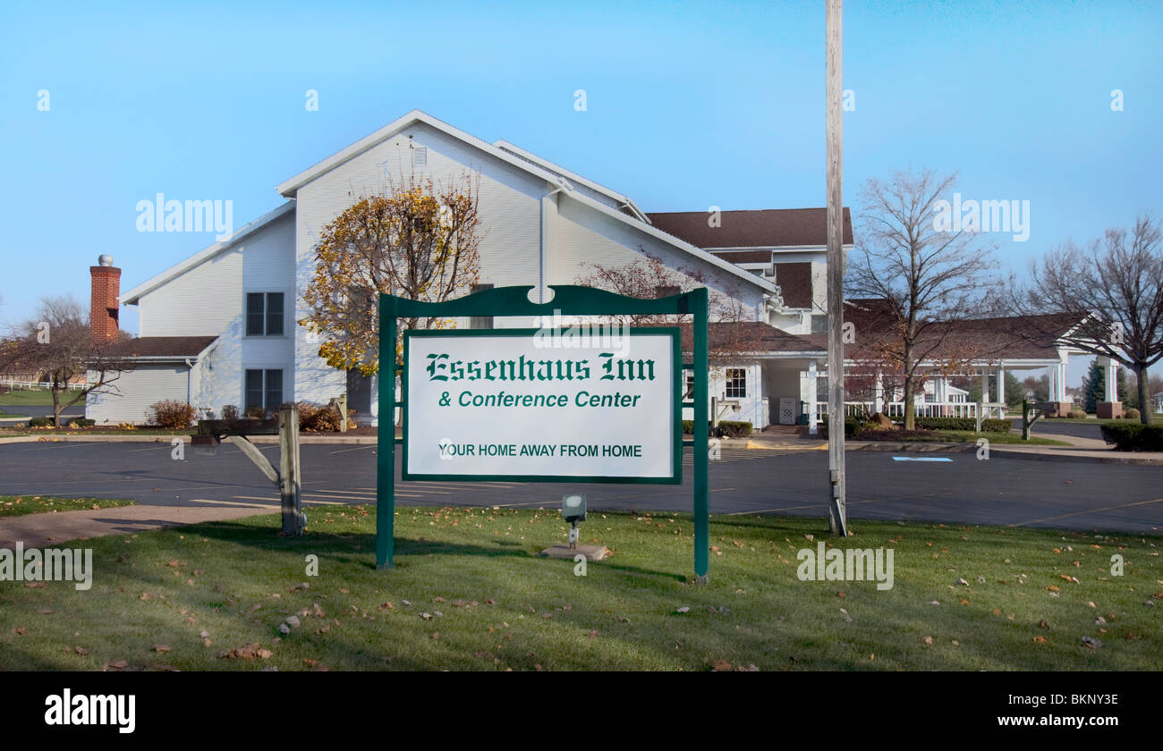 Essenhaus Inn and Conference Center in Shipshewana, Indiana in the heart of Amish Country Stock Photo