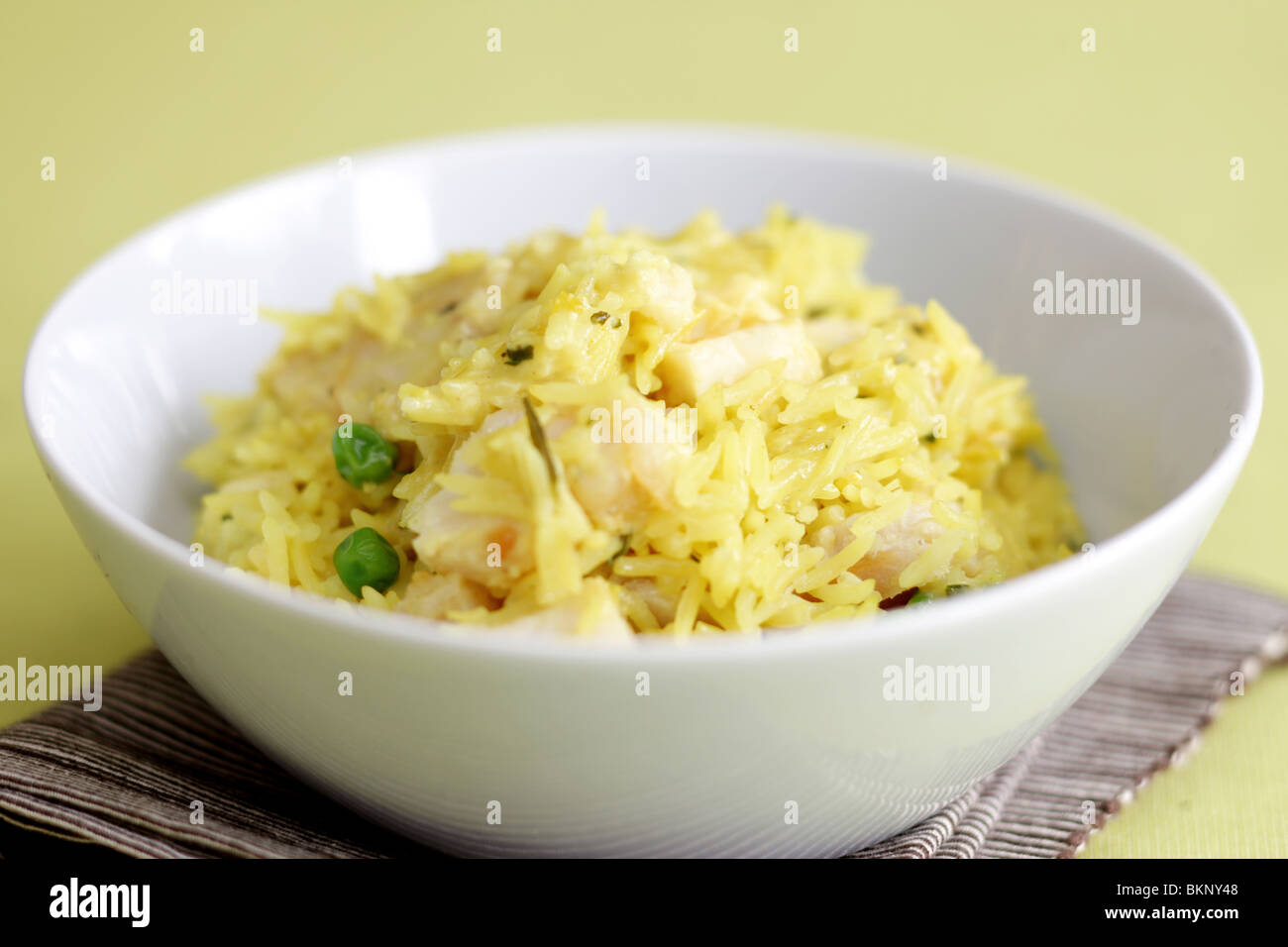 Fresh Healthy Traditional British Breakfast Kedgeree With Smoked Haddock Basmati Rice And Eggs