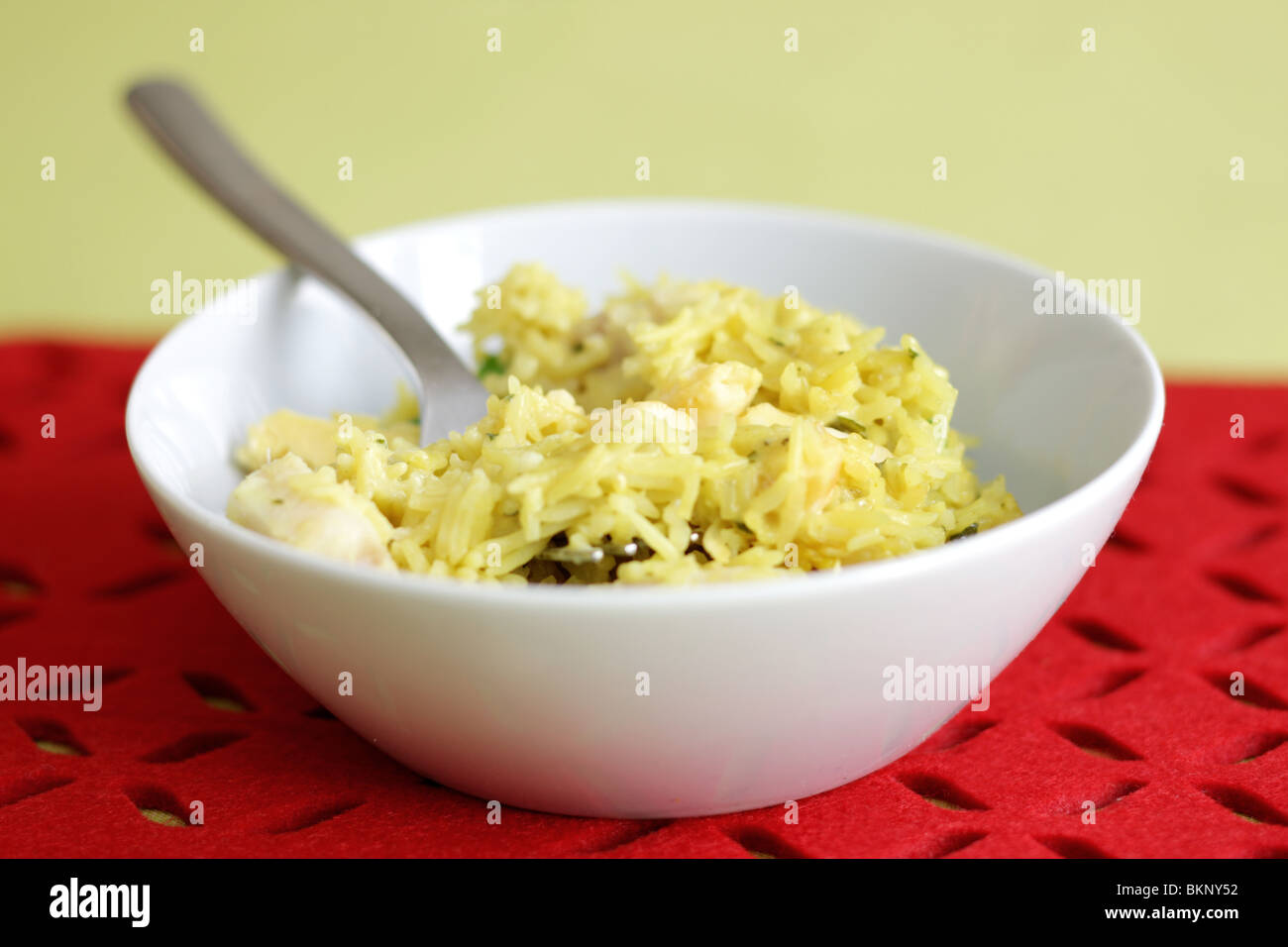 Fresh Healthy Traditional British Breakfast Kedgeree With Smoked