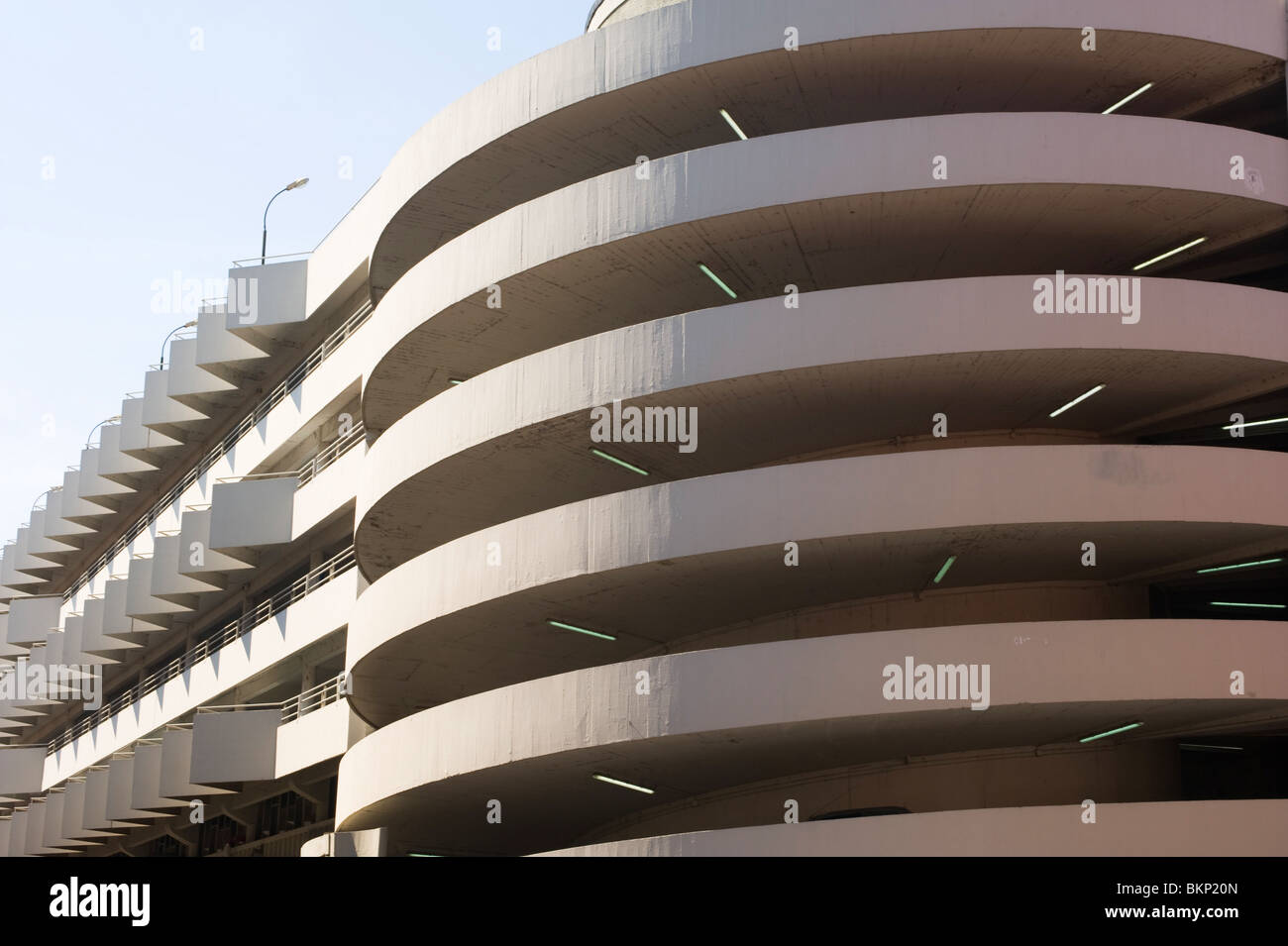 A Large Multi-Storey Car Park in the Central Area of Toulouse City Haute-Garonne Midi-Pyrenees France Stock Photo